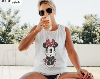 Comfort Colors® Minnie Mouse Tank Top, Disney Trip Tank Top, Minnie Mouse Shirt, Girls Disney Trip Tank Top, Womens Disney Minnie T-Shirt