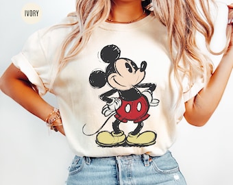 Comfort Colors Retro Mickey Mouse Shirt, Classic Mickey Pose T-Shirt, Vintage Mouse Tee, Funny Mickey Shirt, Kids Youth Disney Mickey Shirt