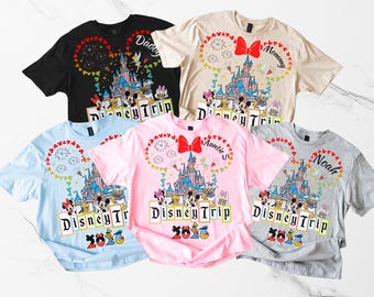 Custom Name Disney Matching Shirts, Family Matching Disney Trip 2026 Shirts, Personalized Name Disneyland Tees, Disney Family Vacation Tees
