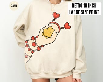 Sudadera divertida de ganso de San Valentín, camiseta retro de ganso de San Valentín, camiseta retro de amor de ganso adorable, sublimación del Día de San Valentín, camiseta XoXo Be Mine
