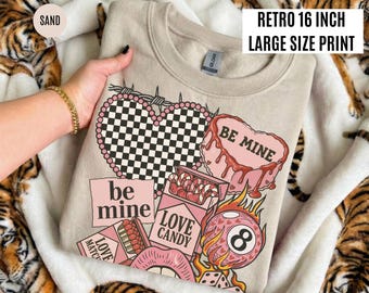 Sudadera con collage de San Valentín del oeste, camiseta retro de San Valentín, camiseta retro de San Valentín del oeste, camiseta de labios de vaquera Xoxo