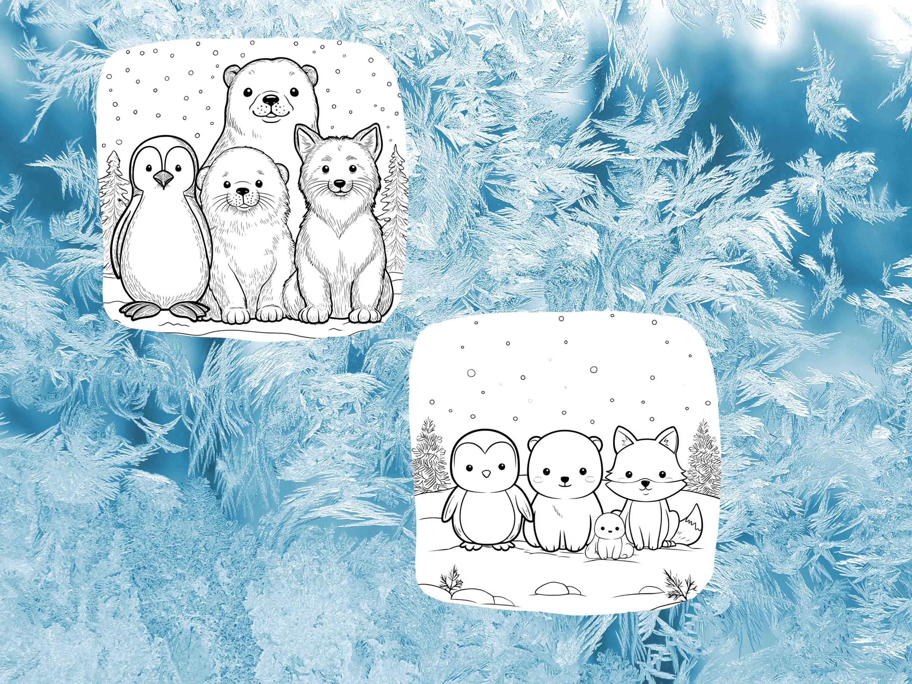 Winter Animals Coloring Pages | Snowy Forest Animal Activities | Kids
