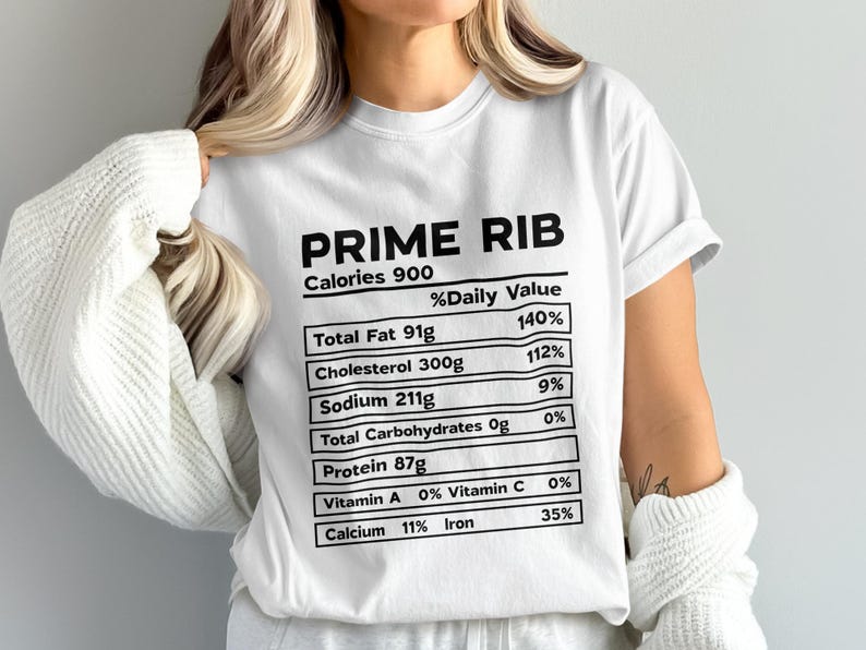 Prime Rib Nutrition Label PNG, Funny Food Facts (digital Download) - Etsy