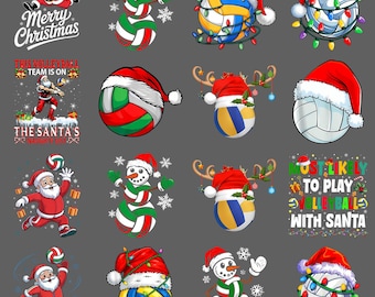 Vôlei de Natal PNG - Clipart de Citações Esportivas Engraçadas de Férias, Humor Sublimação Download Digital