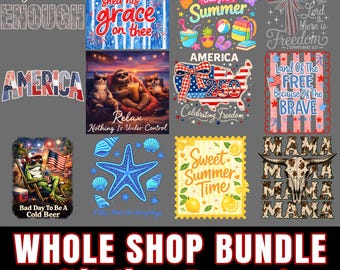 Pacote Completo de PNGs para Loja: Mais de 1000 designs, cliparts e imagens para sublimação.