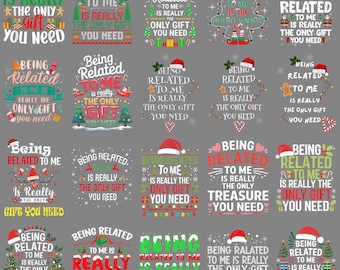 Sendo Parente Comigo PNG, Clipart Engraçado de Pijama de Natal em Família, Humor de Férias Sublimação Download Digital