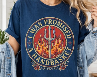 Design engraçado e sarcástico para sublimação em PNG, citação "Prometeram-me uma cesta" em PNG para camiseta, clipart de meme de humor negro para download.