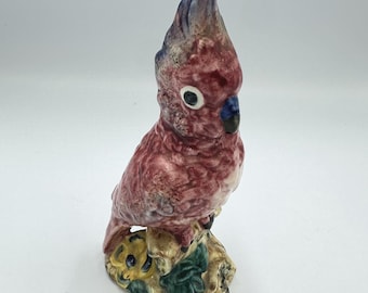 Vintage Stangl Pottery Birds Figurine Pink Cockatoo 6.5" Signed 3405 1940s