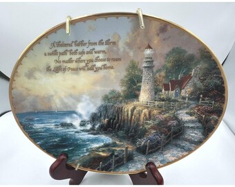 Thomas Kinkade The Light of Peace Collector Plate 7683C Bradford Exchange 1997