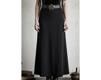 Talbots Womens Size 4 Black Triacetate Blend Lined A-Line Maxi Skirt Minimalist