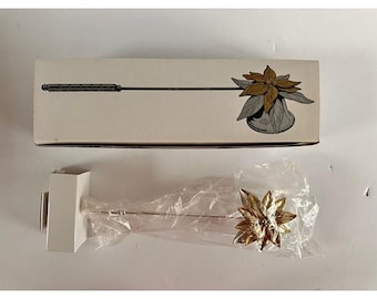 Vintage Department 56 kerstster kaarsendover goud zilver originele open doos