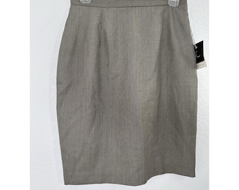 VTG Laura Leigh Ltd 100% wollen twill kokerrok Dames 8 Old Money 90s Office