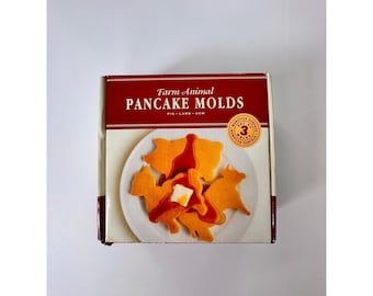 Vintage Williams-Sonoma boerderijdieren pannenkoek mallen varken lam koe metaal 2002