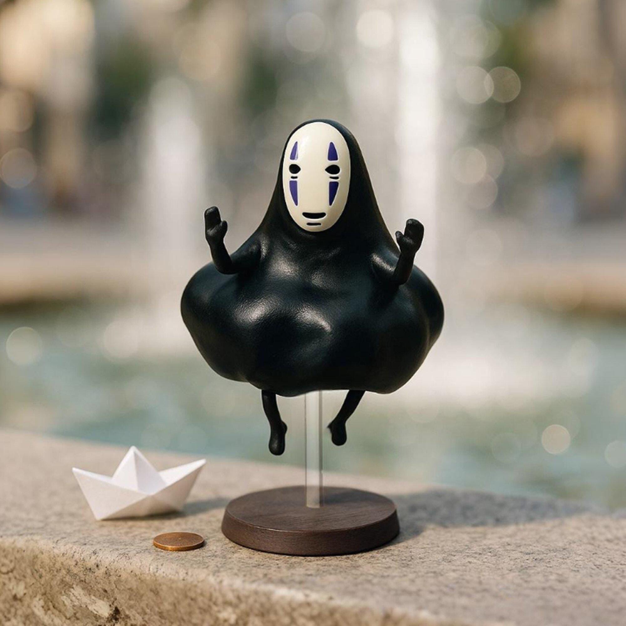 新品 希少 フジタチサト（現スナフジタ）湯呑み 黒背景 窓 人物 動物 車 Spirited away figure - Etsy 日本