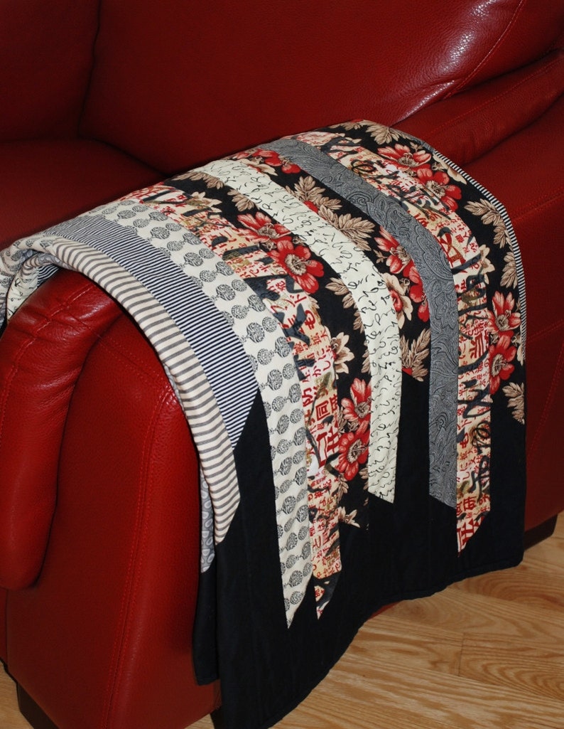 Lap quilt throw quilt men quilt gift for men black Etsy