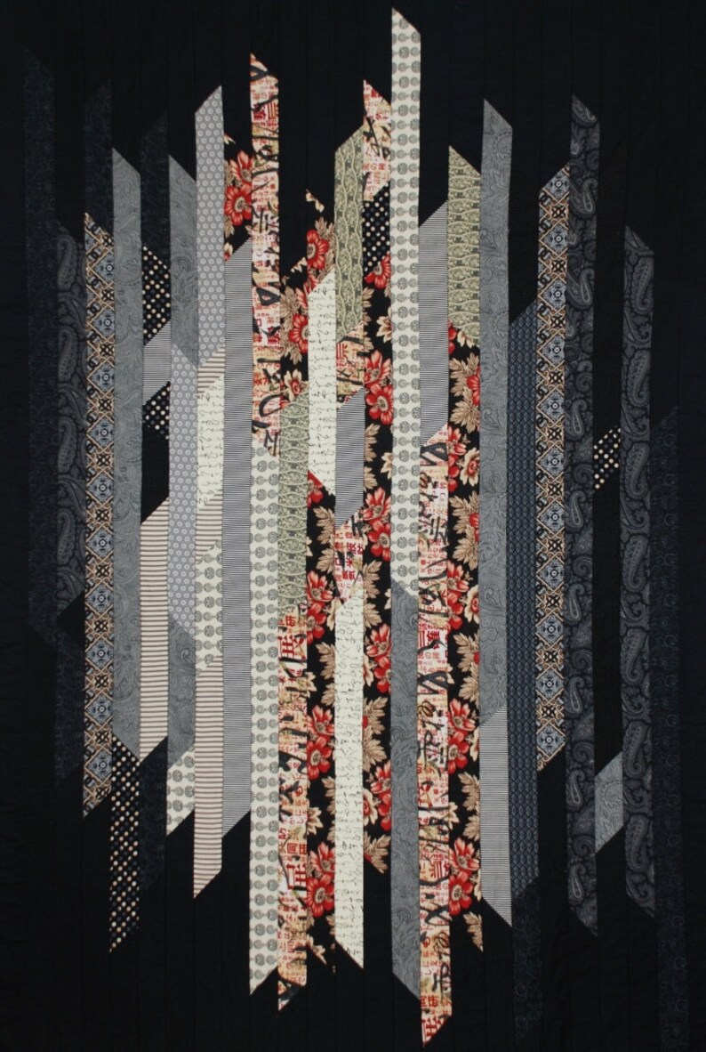 Lap quilt throw quilt men quilt gift for men black | Etsy