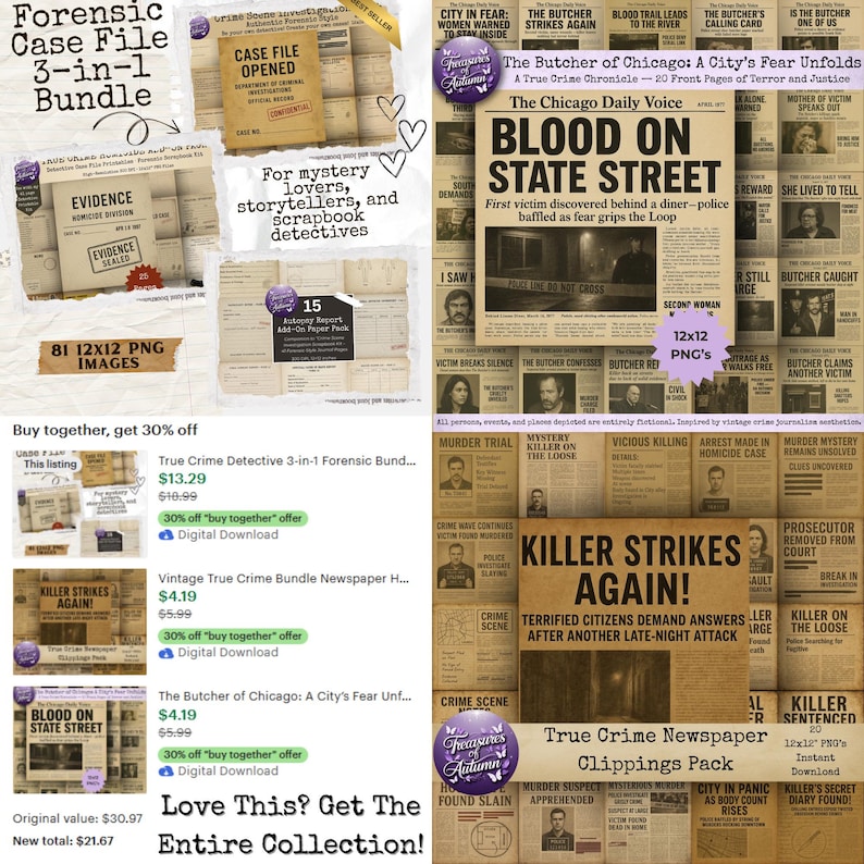 True Crime Rp True Crime Homicide Roleplay Scrapbook Pages - Etsy