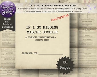 True Crime If I Go Missing Master Dossier Workbook