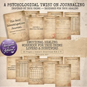 True Crime Self-Investigation Journal for Trauma Healing and Domestic Violence Recovery
