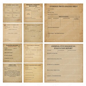 True Crime Forensic Detective Bundle – Crime Scene Reports, Evidence Logs, Case File Pages image 13