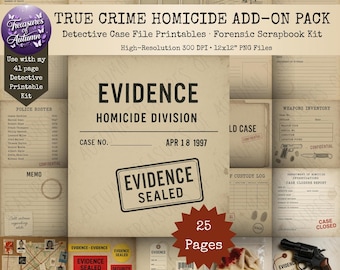 True Crime Homicide Roleplay Scrapbook Pages