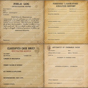 True Crime Forensic Detective Bundle – Crime Scene Reports, Evidence Logs, Case File Pages image 10