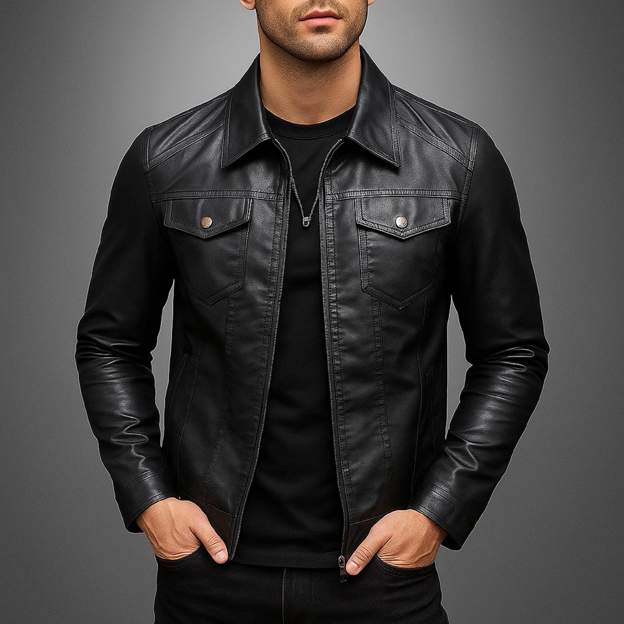 Faux Leather Jacket - Etsy Canada