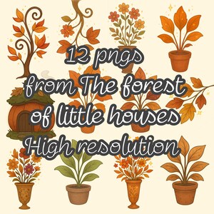 Kit PNG Cozy Bosque y Casitas - 12 elementos Clipart para Journaling, Planners y Scrapbooking