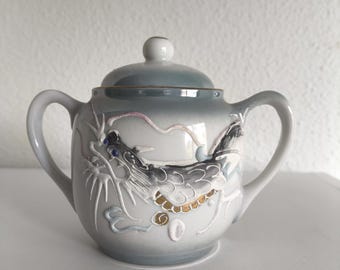 Gioco da caffè giapponese stile vintage Dragon Ware, originale degli anni 50-70.