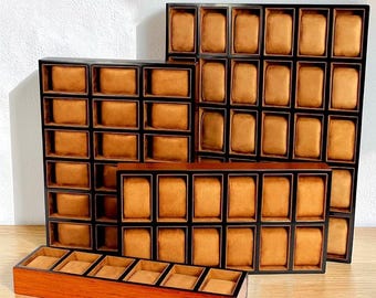 Luxury Wood Watch Tray for Drawer & Closet | Large Capacity Watch Organizer 6, 12, 18, 30 Slots | Professional Watch Display Case