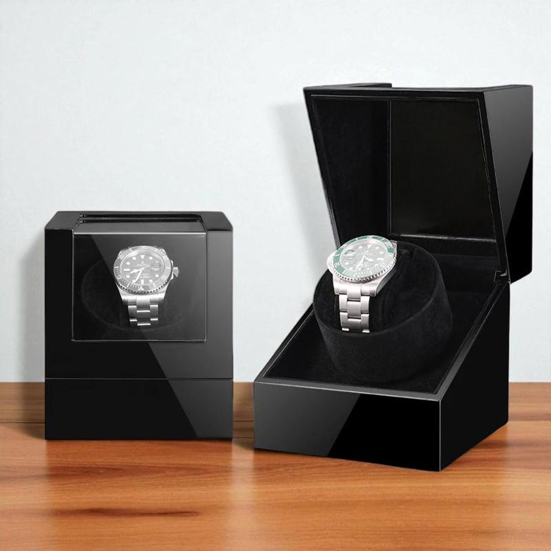 Single Watch Storage Single Watch Case – High Gloss Wooden Watch Box, Wooden Watch Box for ...