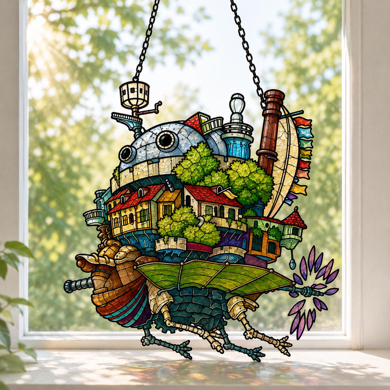 Howl Moving Castle Stain Glass - Etsy