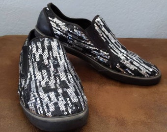sequin vans womens
