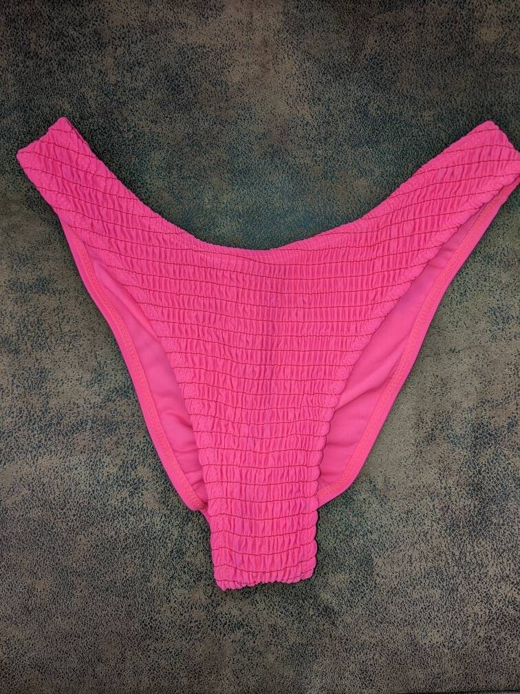 Hot Pink Cheeky Scrunch Swim Bottoms Victoria's Secret Swim XS
