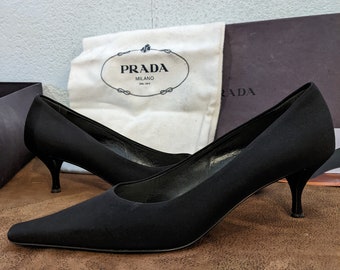 靴 PRADA square toe heels 37 Prada | Shoes | Prada Vintage 99s Square Toe Leather Pumps | Poshmark