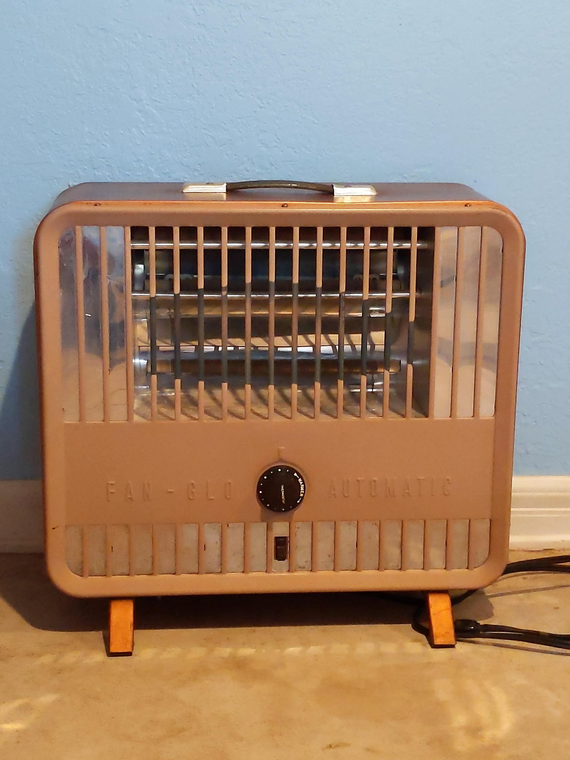 RARE Retro MCM TV Shaped Heater Heetaire Fan-glo Automatic RARE Retro MCM TV Shaped Heater Heetaire Fan-glo Automatic