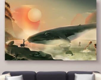 Pacchetto di arte fantasy da scaricare in formato digitale: 8 illustrazioni magiche per decorazioni murali mitologiche