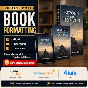 Professional Book Formatting for eBook, Paperback, Hardcover | KDP, IngramSpark Layout