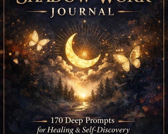 shadow work journal, 170 prompt journal, self discovery, inner child healing, mental health journals