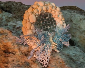 Ocean Breeze – Handmade Seashell Wreath Coastal Decor Wall Art