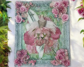 Yuna Mae – Keeper of the Peace, 3D Mixed Media Collage