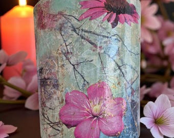 Japanese Chiyogami Paper Vase – Large Decorative Handmade Art Vase with Rijstpapier & Traditional Prints