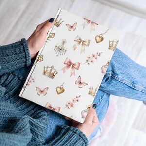 Rococo Notebook PNG | Elegant Crown Design for Digital Download