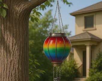 Solar Hot Air Balloon Garden Light – Waterproof Hanging LED Lamp for Yard, Patio, Balcony or Outdoor Decor – Unique Decorative Lighting