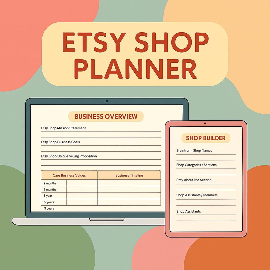 Etsy Shop Planner, 43 Pages Printable. Business Organizer for Etsy Sellers - Etsy