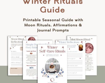 Winter Self-Care Rituals Guide: Moon Ritual, Journal Prompts (Digital Download PDF)
