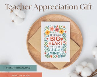 Teacher Appreciation Gift: Floral Classroom Decor Printable (Digital Download)