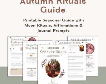 Autumn Self-Care Rituals Guide: Moon Ritual, Journal Prompts (Digital Download PDF)