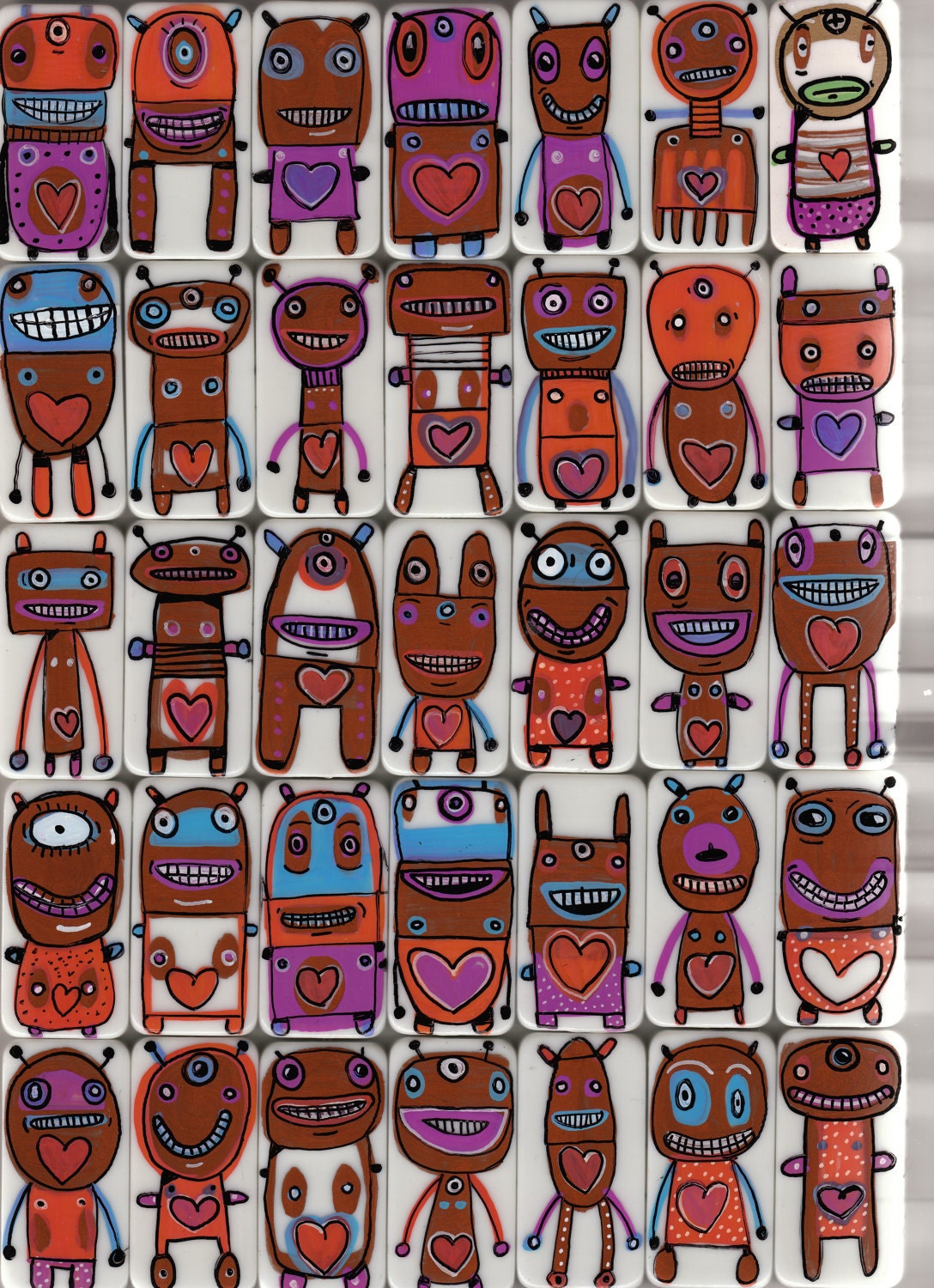 Love Bots: a Tiny Domino Robot That Loves You Unconditionally. Art That ...