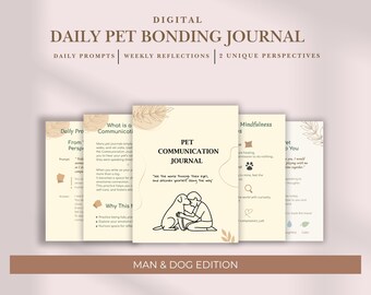 Diario di comunicazione del cane / Riflessione sul legame di 6 settimane (PDF modificabile)